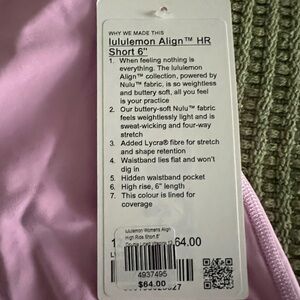 Brand New Lululemon align shorts.